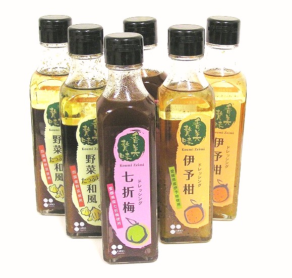 香美贅味ドレッシング 彩り6本ｾｯﾄ